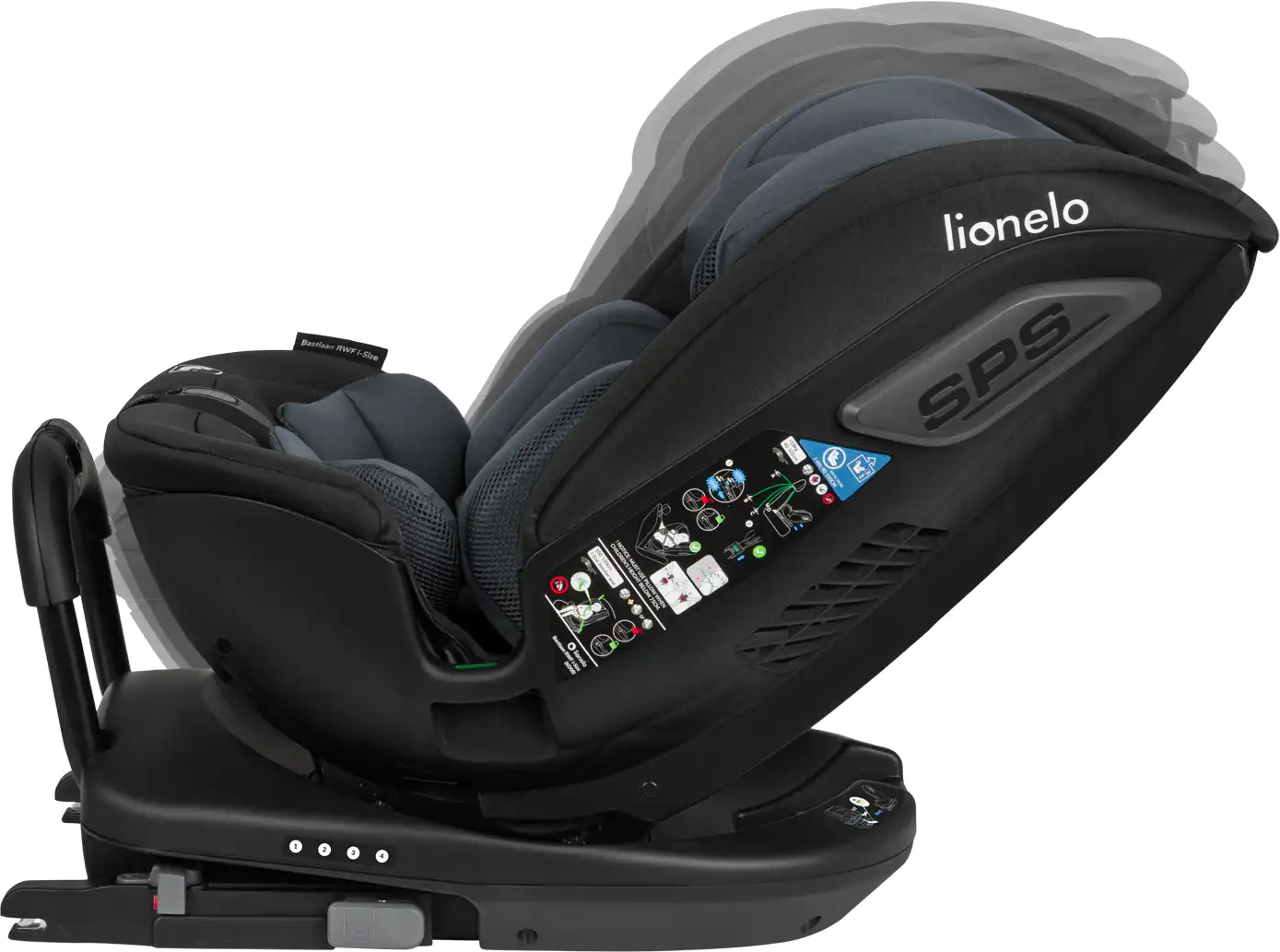 Автокрісло Lionelo Bastiaan RWF i-Size Grey Stone